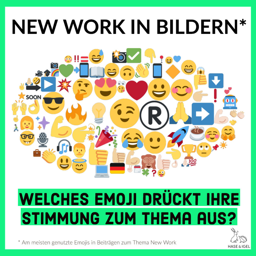 Genutzte Emojis in Bezug auf New Work